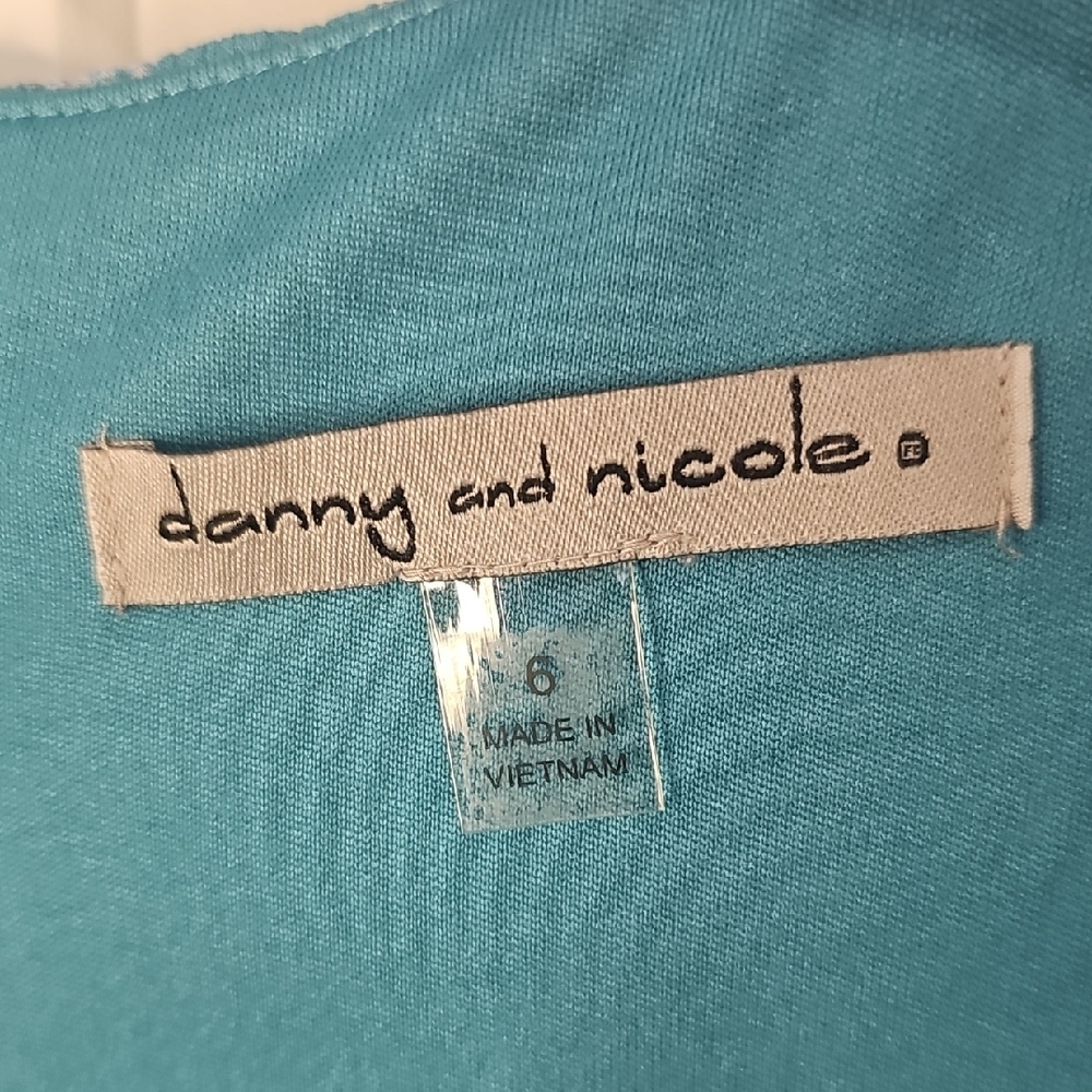 Danny & Nicole Blue‎ and Green Patchwork Dress - Picture 2 of 11